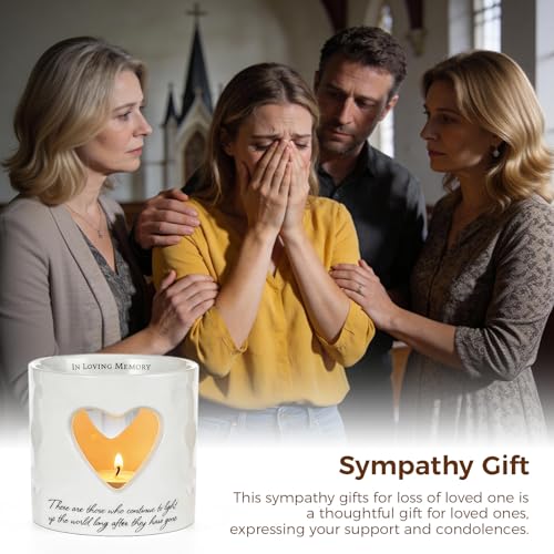Ceramic Bereavement Votive Candle Holders Gifts (with 10 Tealight Candles) - color: Jtaxtc-01