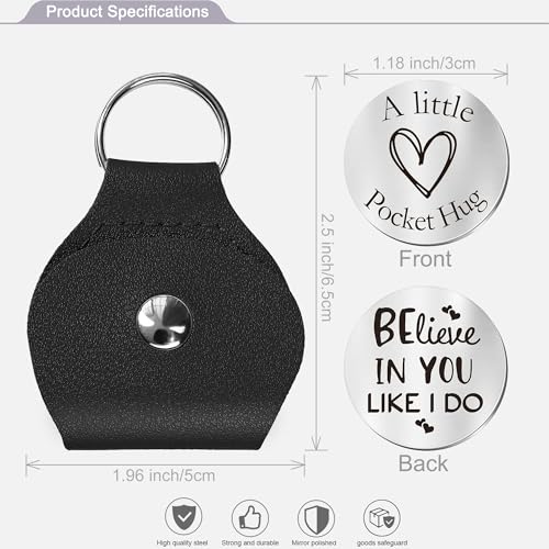 CINDYHE Pocket Hug Token keychain for Men Women Him Her(Believe i do) | Easter Valentines Day anniversary birthday small gifts for husband,boyfriend,dad ,mom,son,daughter - color: Believe in You Like I Do