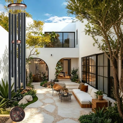60” Large Wind Chimes for Outside, Deep Tone Hummingbird Decor - size: 60" Hummingbird
