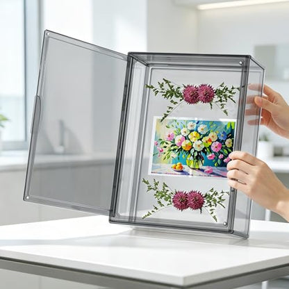 BOHOIDEE 10 x 14 Shadow Box Frame Display Case with Magnetic Door, Clear Acrylic Shadow Memory Box Frame for Flower Baby Pet Wedding Photo(1, Medium-Black) - size: Medium-Black