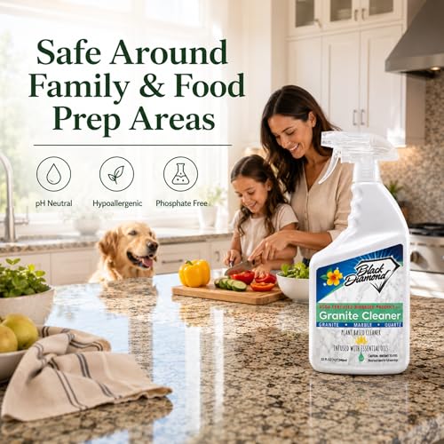 Black Diamond Stoneworks Granite Counter Cleaner: USDA Certified BIOBASED- Safe for Granite and other stone countertops. Safe for food contact formula to keep your countertops looking fresh and clean! - size: 160 Fl Oz (Pack of 1)