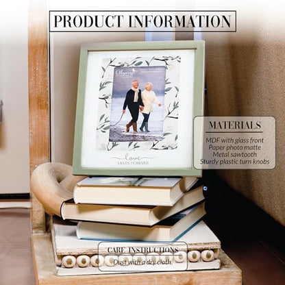 Pavilion Gift Company - Love Lasts Forever - 4" x 6" Vertical Picture Photo Portrait Frame Bereavement In Memory Memorial Loss Of Loved One Calling Hours Funeral Gift Wedding Anniversary Wife Present