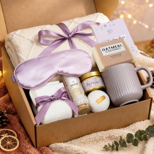 Get Well Soon Gifts for Women, Thinking of You Gifts for Mom Friends | GIfts for Friend Sister, Spa Care Package, Sympathy Gift for Loss of Loved One, Sending Hugs Gift Basket for Women