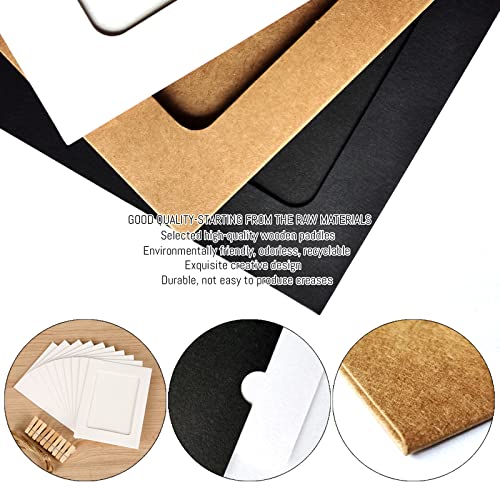Loxuezx Cardboard Picture Frames, 4x6 Paper Photo Frame Collage Wall Decor, Photo String with Clips, Black 10.2x15.2cm - color: Black 30P
