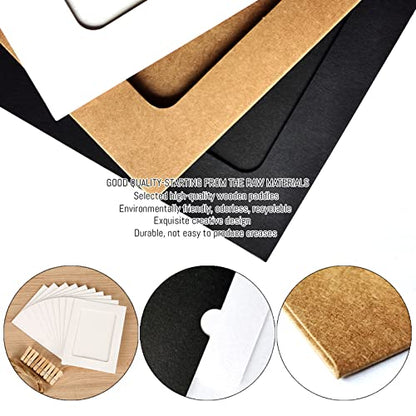 Loxuezx Cardboard Picture Frames, 4x6 Paper Photo Frame Collage Wall Decor, Photo String with Clips, Black 10.2x15.2cm - color: Black 30P