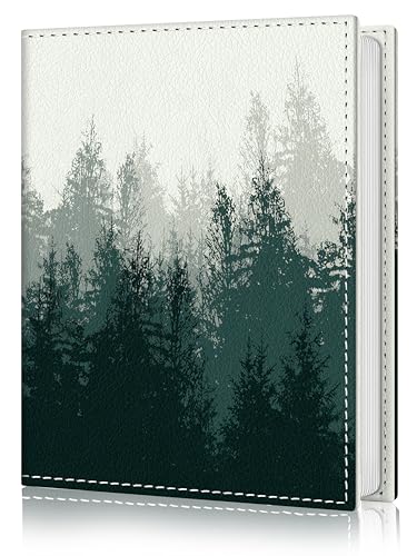 Photo Album 4x6, 56 Pockets Small Picture Book Foggy Forest Trees | Mini Cute, Postcard Vacation Travel Wedding Graduation, PU Leather Family Grandma Child Mom Gift, Personalized Large Capacity - color: Foggy Forest Trees