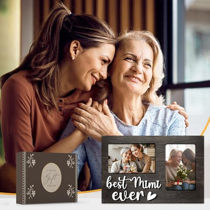 Mimi Gifts, Gift for Mimi from Grandkids Mothers Day, Birthday Gifts 3D Photo Frame Hold 4x6 Inches Two Photos - Picture Frame Present for Grandparents Day - color: Mimi