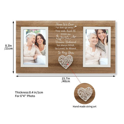 SOUHONEY Memorial Gifts for Loss of Loved One, Wooden 4x6 Pictures Frame - color: Memorial