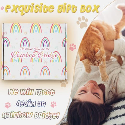 Pet Memorial Photo Frame 4x6, Loss of Cat Dog Sympathy Gifts for Friend Condolence Keepsake with Pet Hair/Ashes Remembrance Glass Bottle & Gift Box
