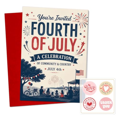 250 Years of Freedom Greeting Card with Red Envelope, 1776-2026 Patriotic American Flag Independence Celebration Card, USA Anniversary Card for Veterans, Family, Friends - color: american10