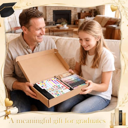 Eaasty 80 Pages 2026 Graduation Scrapbook DIY Kit Grad Guest Book Photo Album with Stickers Markers Photo Frames Clips for 2026 College High School Memory Book Gifts Party Supplies 3.15 x 4.72"