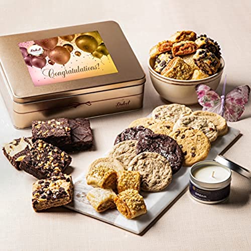 Gift Baskets For Women Congratulations, Congratulations Food Gift Baskets For Friends, Families, Co-workers, Boss, Neighbor, Corporates Clients, Parents, & Grandparents By Dulcet Gift Baskets - color: Congratulations