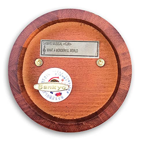 BinkeGG Play (Davy Jones (Pirates of The Caribbean)) Brown Wooden Circular Hollow Out Music Box with Sankyo Musical Movement (65 Tunes Option) - color: 5. Circular Music Box, size: Davy Jones (Pirates of the Caribbean)