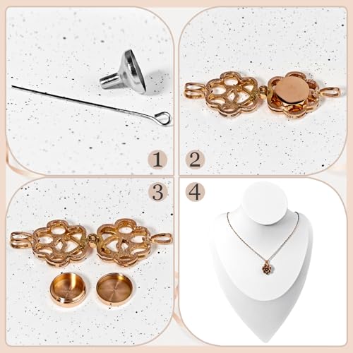 Paw Print Heart Pet Ashes Memorial Necklace with Mini Inner Box-Rose Gold | Pet Cremation Jewelry for Ashes, Cremation Urn Jewelry to Hold Dog & Cat Ashes Pendant with Box Filling Tools - color: Rose Gold