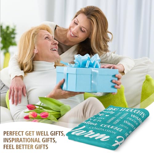 Warm Hugs Healing Blanket, Get Well Gifts for Women Men | Cancer Care, After Surgery, Thinking of You Gift, Sympathy Inspirational Blankets, Soft Throw Blanket 50" x 60" - color: Green, size: 50"x60"