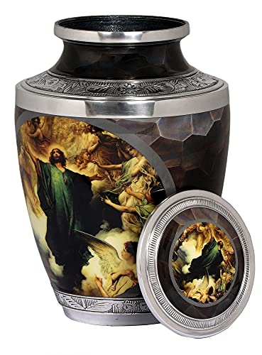 BOLD & DIVINE Love of Jesus Cremation Urn |Human Ashes Adult Memorial urn, Burial, Funeral Cremation Urns | 200 Cubic Inches, Adult/Large. - color: Love of Jesus