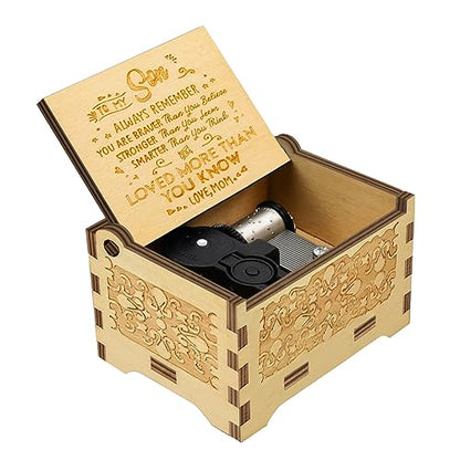 Sooharic Music Box for Son, Gifts from Mom, Unique Gifts for Son, Suitable for Birthday/Christmas/Keepsake - style: for Son