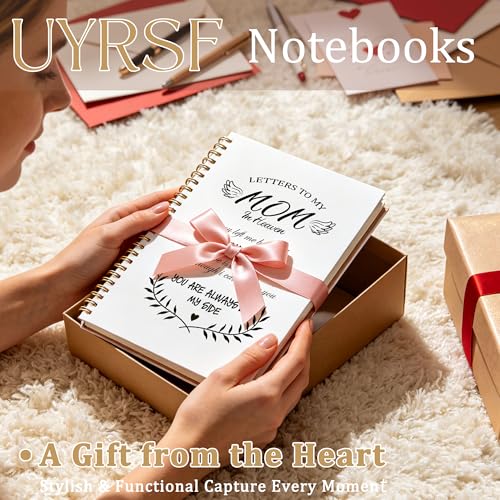 Mom Memorial Gifts Notebook Journal 5.5x8.3, Loss of Mother Sympathy Gifts Hardcover Notebook for Note Taking, Letters to My Mom in Heaven Journals for Writing - color: Letters Mom4
