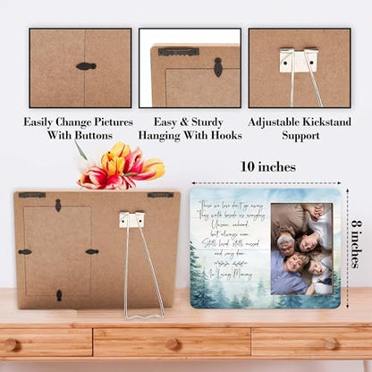 Memorial Pictures Frame, Those We Love Don't Go Away Photo Frame, Sympathy Gifts For Loss Of Loved One, Farmhouse Home Living Room Bedroom Decoration -b23