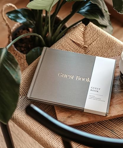 Lamare Wedding Guest Book – Photo Guest Book for Wedding Reception Party - color: Gray
