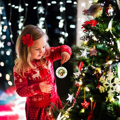 WaaHome Picture Frame Dog Memorial Christmas Ornaments 2026 for Loss of Dog | Dog Memorial Gifts, Personalized Photo Pet Memorial Ornaments for Christmas Tree, Pet Remembrance Gifts for Loss of Dogs