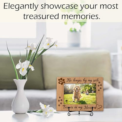 YSTEP Dog Memorial Picture Frame, Pet Loss Gift, Memorial Sympathy & Bereavement Gifts for Loss of Dogs, Pet Memorial Frame, Dog Wooden Photo Frames 4x6 In -G03 - style: Style 3