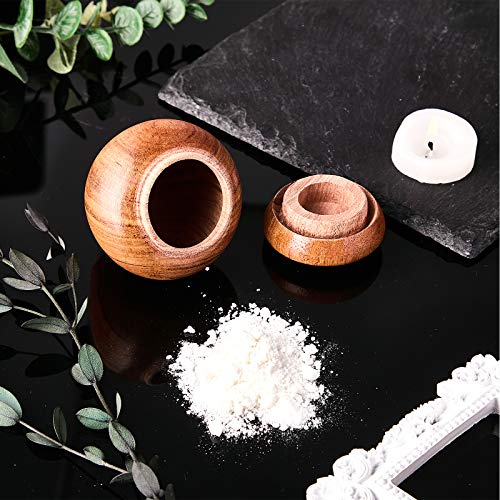 Jetec 2 Pcs Mini Urns for Human Ashes Wood Small Keepsake Cremation Urn Grain for Human or Pet Ashes Funeral Small Memorial Token Urn with Satin Bag & Funnel