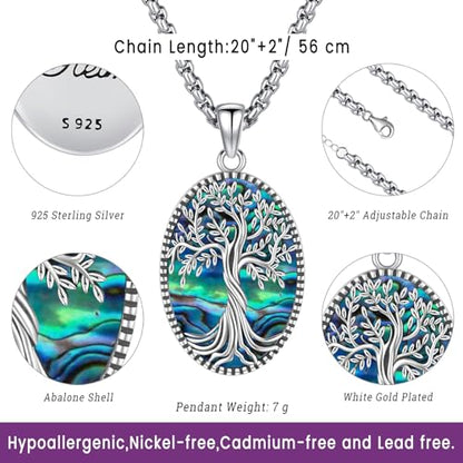 Eusense Locket Necklace Cremation Jewelry Sterling Silver L1-Silver