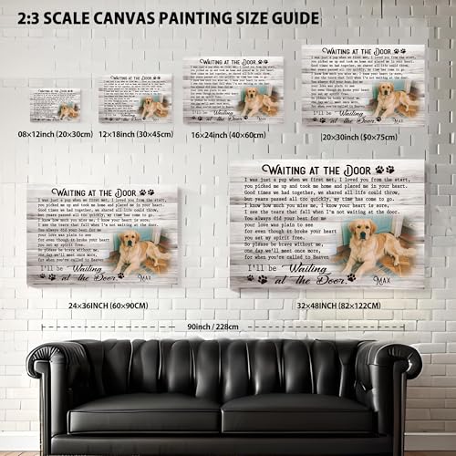 KiKiLuna Personalized Dog Memorial Canvas Wall Art - color: Design 7