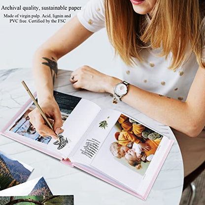 1DOT2 Small Photo Album 4x6, Hold 60 Photos with Memo, Pink - color: Pink, size: 4x6