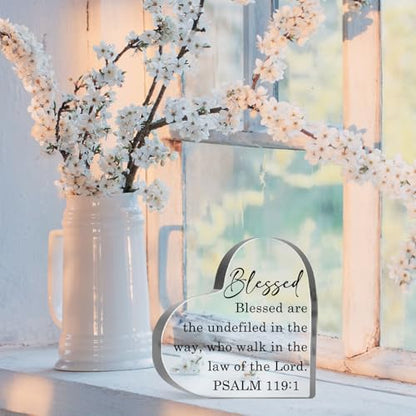 Christian Gifts for Women, Christian Plaque Sign, Inspirational Religious Birthday Gifts, Bible Verse Gifts for Family Sister Friend Mom Faith Based Decorative Paperweight Accessories - style: Christian 01
