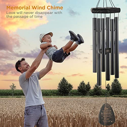 Memorial Wind Chime Sympathy Gifts for Loss of Dad Memorial Wind Chimes for Loss of Father Bereavement Condolence Gifts Sympathy Windchimes in Memory of Father Dad Papa Wind Chime Cardinal Card