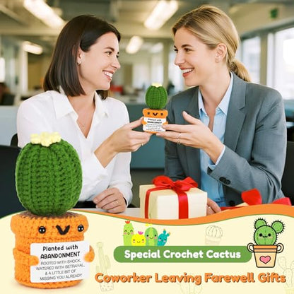 Farewell Gifts for Coworker Women Men Funny Leaving Going Away Goodbye Gifts for Coworker Work Bestie Friend Boss Nurse Teacher Retirement Moving Away Promotion Birthday Abandonment Cactus Decroration - style: Abandonment