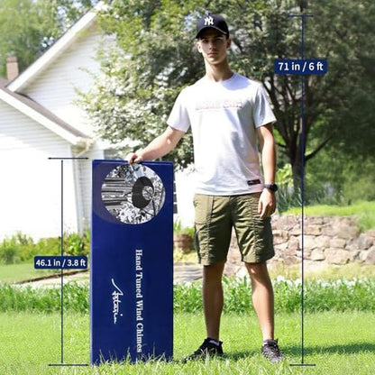 ASTARIN 65 in Wind Chimes for outisde,2.27in Tubes Handcrafted WindChimes - size: 65" Black