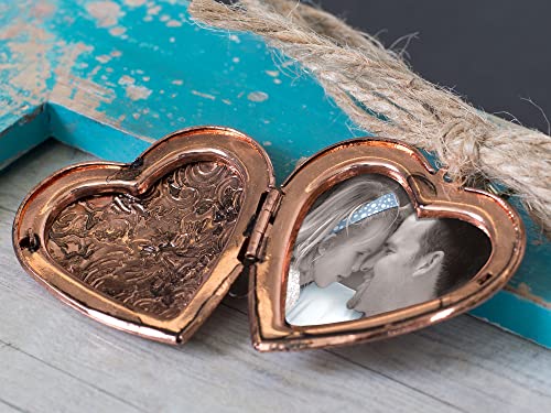 Cottage Garden Love You Granddaughter My Heart Petite Locket Distressed Teal Music Box Plays Tune You are My Sunshine