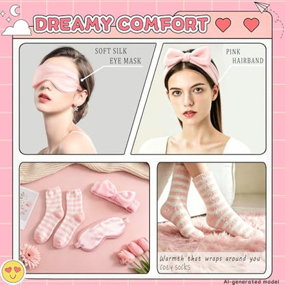 Pink Spa Gift Basket for Women, Birthday Self Care Gifts for Her | Ready-to-Gift Pink Spa Box for Mom, Sister, Friend, Birthday and Appreciation Gifts - color: Pink