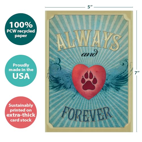 Tree-Free Greetings Forever Friends Pet Sympathy Card Assortment, 5 x 7 Inches, 8 Cards and Envelopes per Set (GA31528)