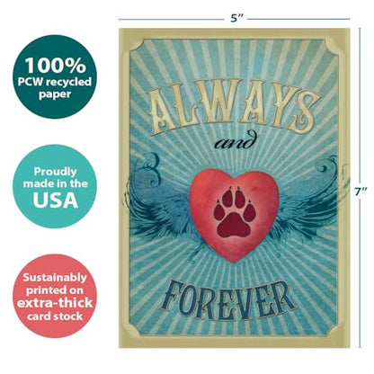 Tree-Free Greetings Forever Friends Pet Sympathy Card Assortment, 5 x 7 Inches, 8 Cards and Envelopes per Set (GA31528)