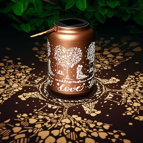 Solar Lanterns Outdoor Garden Decor Gifts for Her Wife Husband Him Couple Ideal Gift for Wedding Romantic Birthday Anniversary Valentines Bridal Shower - style: Wedding