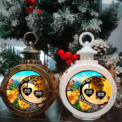 Custom Memorial Gift Lantern Ornament I'm Always with You- Personalized Photo Lantern Night Light, Pet Memorial Personalized Candlelight, Memory Lanterns for Loss Loved Ones Christmas Tree (#5)