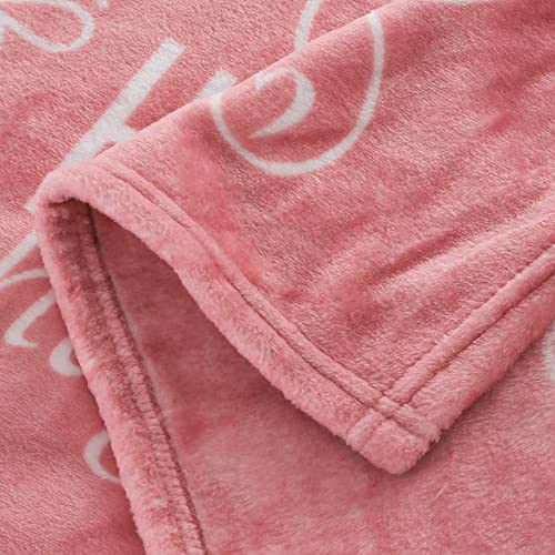 Piwaka Hug Blanket for Women - Get Well Gifts for Comfort & Care, Cozy Soft Flannel Fleece Throw, Surgery Recovery, Thinking of You, Cancer Care, Get Well Soon Gift - Dusty Pink - color: Dusty Pink