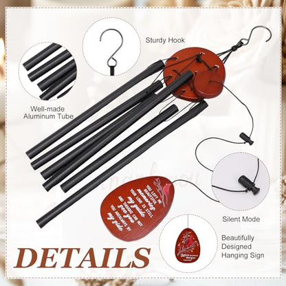 Memorial Sympathy Wind Chimes for Loss of Loved One | 26'' with Cardinal Doll, Cardinal Windchimes in Memory of a Loved One Bereavement Condolence Remembrance Gifts