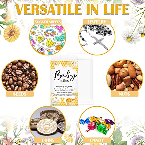 Fumete 100 Pcs Baby Shower Seed Packet Adhesive Envelopes, Bee - style: Bee