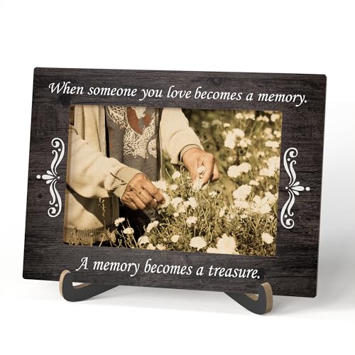 Memorial Photo Frame - When Someone You Love Becomes A Memory Bereavement Wooden Tabletop Picture Frame With Stand - Memorial Gift For Loss Of Loved One - Sympathy Gifts Home Office Decor -A64 - color: Memorial 2