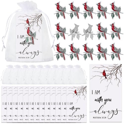 Geosar 150 Pcs Cardinal Pins Bulk Funeral Favors for Gifts, Fashion - style: Fashion