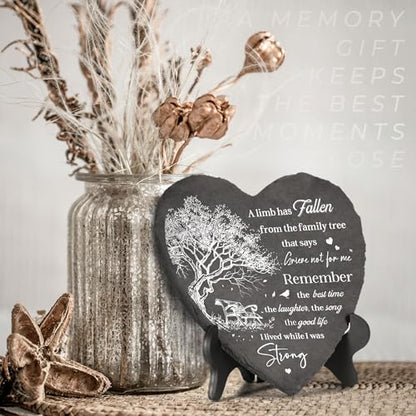A Limb Has Fallen Plaque, Memorial Garden Stones in Memory of Loved One, Memorial Gifts for Loss of Mom, Dad, Brother, Son Stones on Christmas