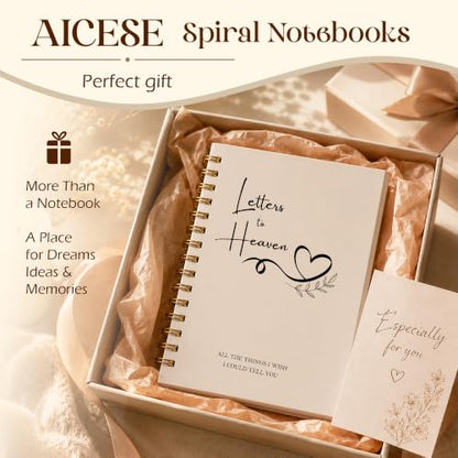 Letters to Heaven Grief Journal Gifts for Women Men 5.5x8.3in | Sympathy Journal Gifts for Loss of Loved One, Condolence Bereavement Grieving Gift Spiral Hardcover Notebook