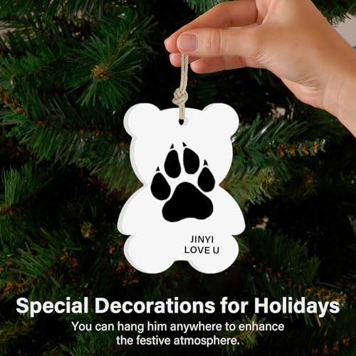 Baby & Pet Handprint Footprint Paw Print Keepsake Kit – Non-Toxic Air-Dry Clay, Makes 2 Ornaments, Perfect for Twins, Newborn, Dogs, Cats, Baby Shower, New Mom & Pet Memorial Gifts