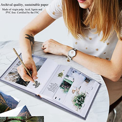 1DOT2 Small Photo Album 4x6, Hold 60 Photos with Memo, Grey - color: Grey, size: 4x6