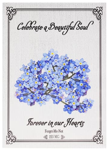 Set of 25 Forget-Me-Not Memorial Seed Packets – Individually Sealed – Non-GMO & Heirloom – Beautiful Tribute to Honor Loved Ones